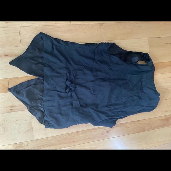 Vintage black embroidered button down vest. - Picture 6 of 12